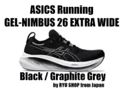 ASICS Running Shoes GEL-NIMBUS 26 EXTRA WIDE 1011B796.001 Black / Graphite Grey