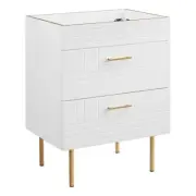 Modway Daybreak 23.5" Particleboard MDF Wood and Metal Bathroom Vanity in White
