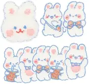 DOITOOL 8Pcs Rabbit Embroidered Back Patches Stylish DIY Decor for Clothes Bags Accessories Multifunctional Sewing Appliques for Repairing Crafting Mixed Style