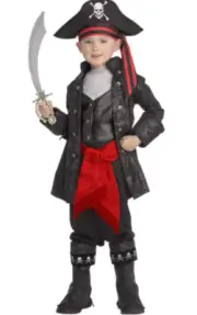 Pirate of the Seven Seas Captain Black Child Costume Medium 5-7 yrs