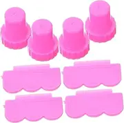 Healeved 4 Sets Nail Art Stampers with Scrapers Silicone Manicure Tools for Creative Nail Designs Durable and Easy to Use for Beginners and Professionals