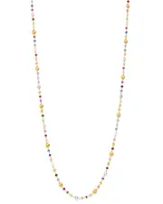 Marco Bicego 18K Yellow Gold Africa Gemstone Pearl Long Strand Necklace, 36