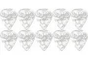 10 x Jim Dunlop Genuine Celluloid White Pearloid Heavy Gauge Guitar Picks