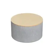 Artiss Storage Blanket Box 60Cm Linen Round Grey fabric,mdf,plastic Blanket Boxe
