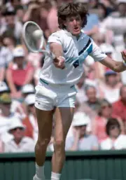 Kevin Curren of the USA in action during the Wimbledon Lawn Tenni - Old Photo 1