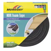 Moroday 9 x 9.5mm x 5m Grey NBR Foam Tape