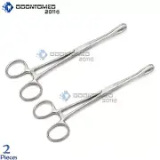Set Of 2 Pcs Sponge Hemostat Clamps Forceps 7.5'' Straight Body Piercing Tools