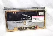 OEM Genuine Jaguar License Plate Frame Stainless Steel Gold Titanium Finish