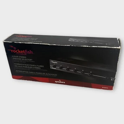 Rocketfish RF-SSVC6 6-Pair Stereo Speaker Selector New