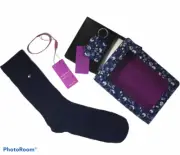 Gianni Feraud Liberty of London Mens Floral Key Fob Navy Knit Sock Gift Set NEW