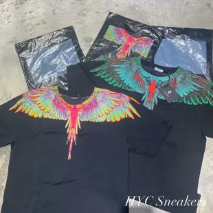 [HYC] MARCELO BURLON 陰陽翅膀短袖 SIZE : XS 紅黃