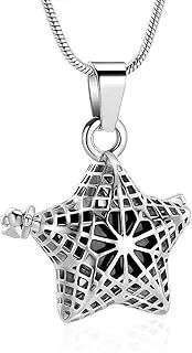 DOTUIARG Cremation Necklace Pendant Inlaid Urn Stainless Steel Pet/Human Ashes Holder Jewelry