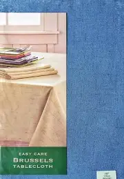 tablecloth-Brussels fabric easy care tablecloth blue 70” round USA Seller