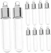 ULDIGI 10pcs Jewelry Accessories Tube Mini Glass Bottle with Cap Glass Wish Jar