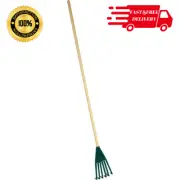 Emsco 10" Poly Shrub Rake with Hardwood Handle, Green - Durable & Ergonomic