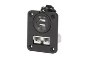 Powertech Panel Mount with 2 Pole anderson SB50 and USB Socket