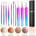10pcs Blackhead Remover Tool Kit Stainless Steel Pimple Popper Tool tyEfe