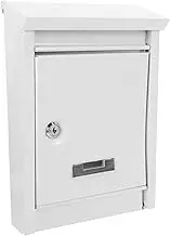 HOMOCONO Rustic Iron Mailbox Waterproof Villa Outdoor Wall Mount Large Capacity for Mail Protection
