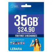 Lebara $24.90 Starter Pack PrePaid SIM Card