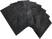 AULIGET 100 Piece Black Slate Peel and Stick Backsplash Wall Tiles, 3" x 6" PVC Faux Stone Stick on Tiles for Backsplash Kitchen, Bathroom, Laundry Room, Camper, Fireplace