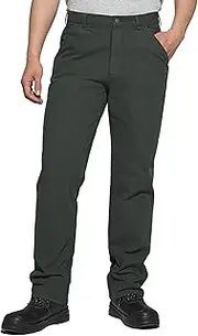 [HISEA] Men's Flex Canvas Work Pant Relaxed Fit Stretch Utility Pants with 6 Pockets