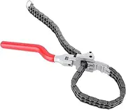 Oil Filter Wrench, 13.8in Universal Adjustable Oil Filter Pliers with 20.5in Chain, Chain Type Wrench Spanner for 2.4‑6.3in Diameter Canister‑type Filters, Auto Repairing Removal Tool