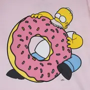 NEFF HOMER SIMPSONS DONUT T SHIRT MENS MEDIUM M LIGHT PINK DOUGHNUT NWT