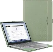 Fintie Sleeve Case for 15 Inch Microsoft Surface Laptop 6/5/4/3 (Model: 1872/1873/1953/1979), Premium PU Leather Protective Folio Book Cover with Large Pocket, Sage