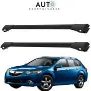 Roof Rack Cross Bars for Acura TSX SportWagon 2011-2014 Aluminium Black 2Pcs