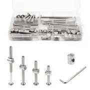 Crib Screws Bolts Hardware Replacement Kit, 28 Set M6 Bolts &Barrel Nuts for Bed
