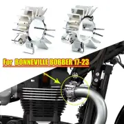 Silver Finned Exhaust Pipe Head Heat Sink Fixing Clips For STREET CUP 2017-2018