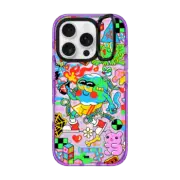 iPhone 16 Pro Impact Ring Stand Case MagSafe Compatible World Party