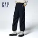 Gap 女裝 Logo抽繩工裝褲-黑色(872632)