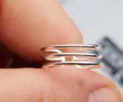 Sterling Silver Triple Band Toe Ring, Silver Ring, Silver Band, Boho Ring