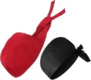 [LIFKOME] 2pcs Adjustable Unisex Chef Caps Comfortable Kitchen Hats for Men Women Restaurant Serving Turban Hats Deep for All Head and Hairstyles