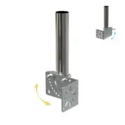 1.5 Diameter Universal Outdoor Adjustable Antenna Mount Pole Bracket to Wall