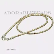 Authentic Chamilia Silver & 14K Gold Terrazzo Beaded Necklace 18" 1217-0006 SALE