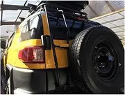 Rear Ladder Tailgate Ladder Kit Stairs Compatible For Toyota FJ Cruiser Car Rear Door Laddder Protection Framework Protective Frame