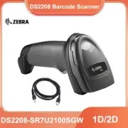 Zebra DS2208-SR7U2100SGW Handheld 1D&2D Imager Barcode Scanner with USB Cable