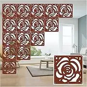Hanging Room Divider, Wood Plastic Openwork Partitions Panel Screen,Semi-Privacy 5mm Thick Entrance Hall Restaurant Office Decoration Screen,3 Colors