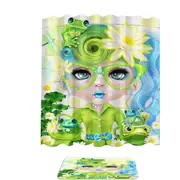 Frog Loving Felecia Munchkinz Gril Shower Curtain