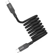 Momax Mag Link 100W USB-C Cable - 2m - Black PD Fast Charging - Magnetic - Durable Triple Braided Nylon - Supports iPhone / Samsung / Google / Oppo / Oneplus [DC36D]