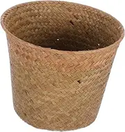 LOLIPPYY Seagrass Woven Storage Basket Organizer for Waste Sundry and Snack Storage Multipurpose Waste Basket for Home Office Nursery Compact Design