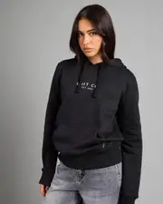 [Unit] Unit Women's Signature Pullover Hoodie in Black Size Small S Black