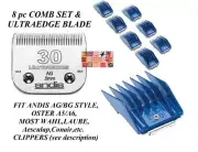 ANDIS 8 Guide Universal COMB&ULTRAEDGE 30 BLADE SET*Fit AG,Wahl KM5 KM10 Clipper