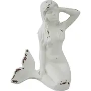 LVD Doorstop Mermaid White Decorative Home Ornament Statue 16.5x17cm White