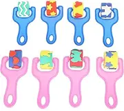 Respicefinem 8Pcs Set Children Paint Rolling Brush DIY Painting Tool Set Ideal for Preschool Education Stimulate Creativity Improve Color Cognition