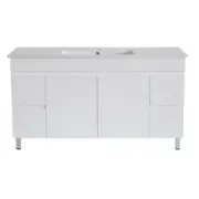 1500*460*850mm White ployurethane MDF Freestanding Vanity