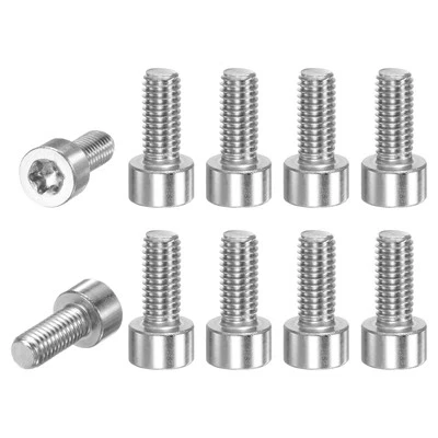 10-Pack Torx Bolt Spline Screw T25 M5x12mm 0.8mm Pitch for Chainsaw [Silver]