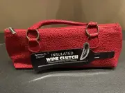 Primeware Insulated Wine Clutch 3025-RD Single Bottle Wine Tote w/opener -Red